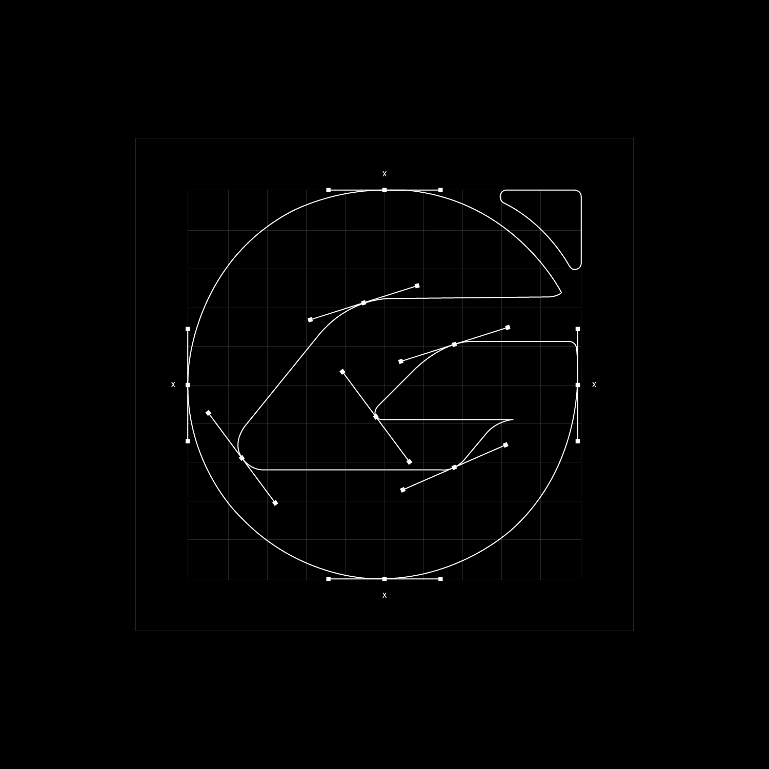Gameskraft® monogram logo inspired by the universal play symbol with grid-based motion alignment