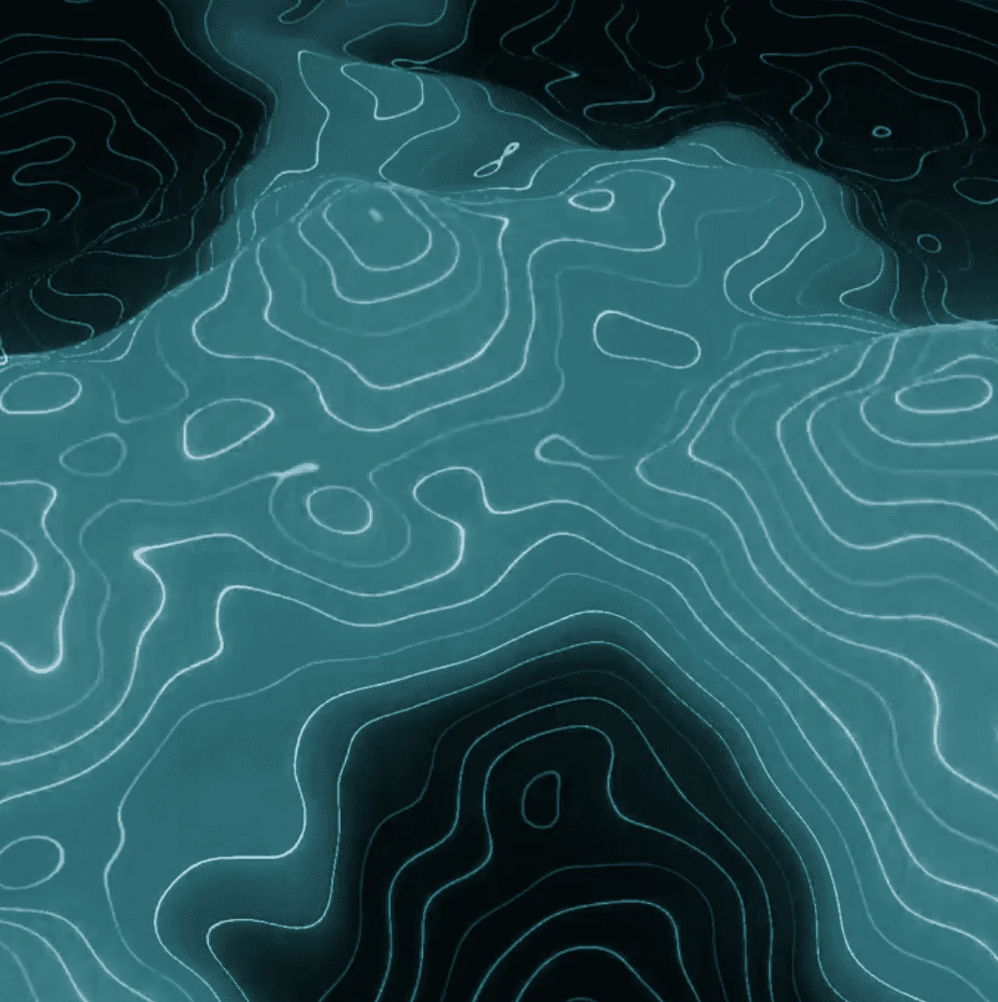 Topographic contour texture used as terrain and data-reference visual language